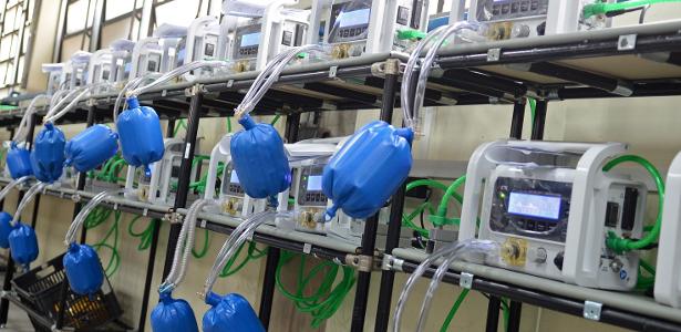 O sindicato das empresas expandiu a produção da fábrica de respiradores para 30x - 06.06.2020
