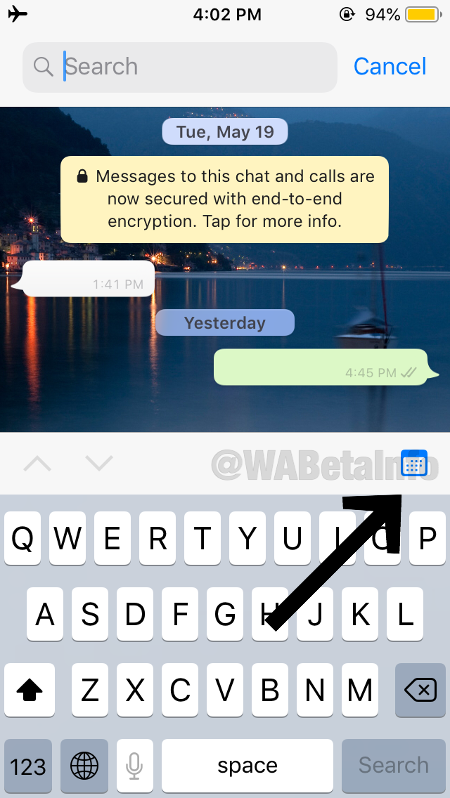 A função de busca por data deve chegar em breve no WhatsApp - Play / WaBetaInfo