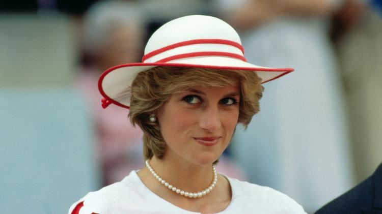 Princesa Diana durante uma viagem a Alberta, Canadá - Getty Images