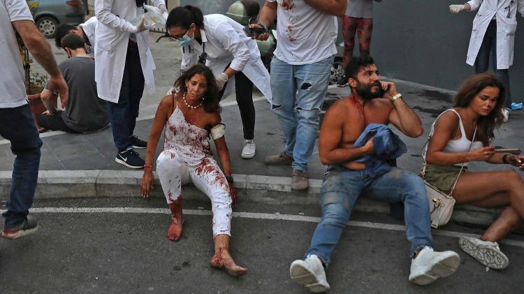 Assistência médica Explosão de Beirute - IBRAHIM AMRO / AFP - IBRAHIM AMRO / AFP